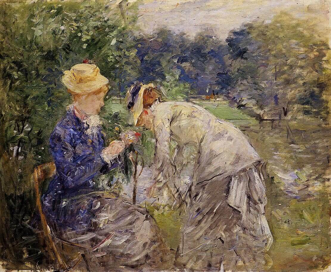 “In the Bois de Boulogne” by Berthe Morisot